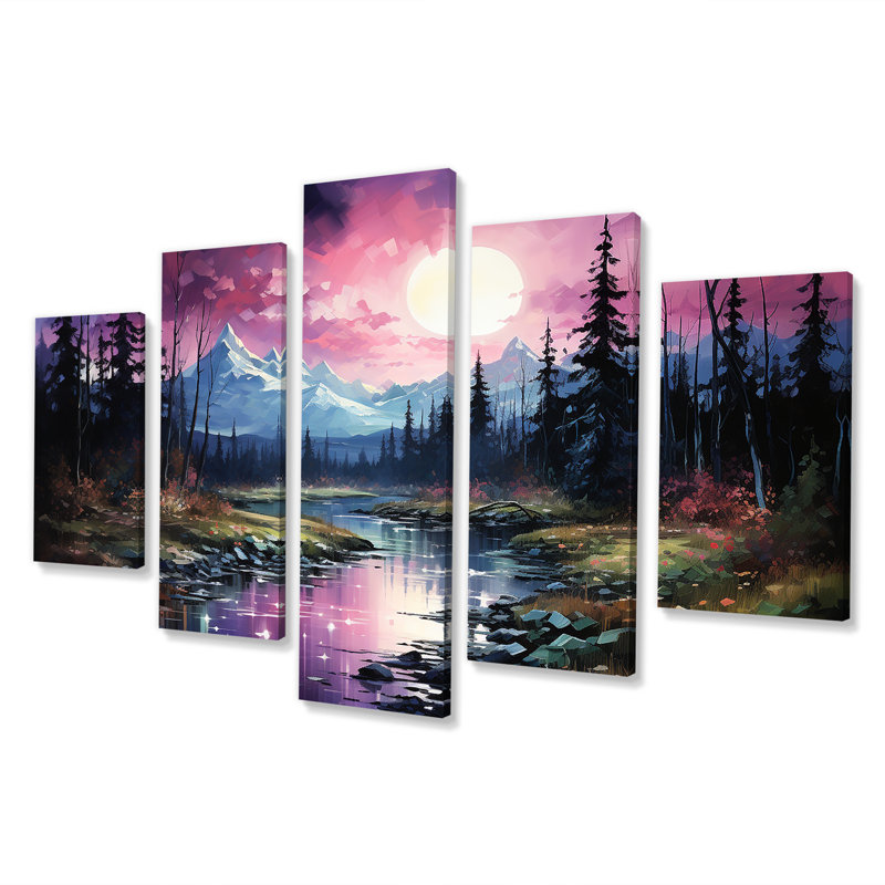  «Northern Light Arctic Glow I - Northern Lights Multipanel», art mural