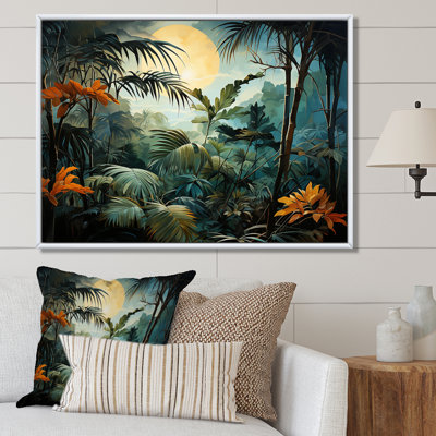 " Fantasy Jungle Plants Under Moonlight "