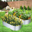 Lit de jardin surélevé galvanisé argent-108830254