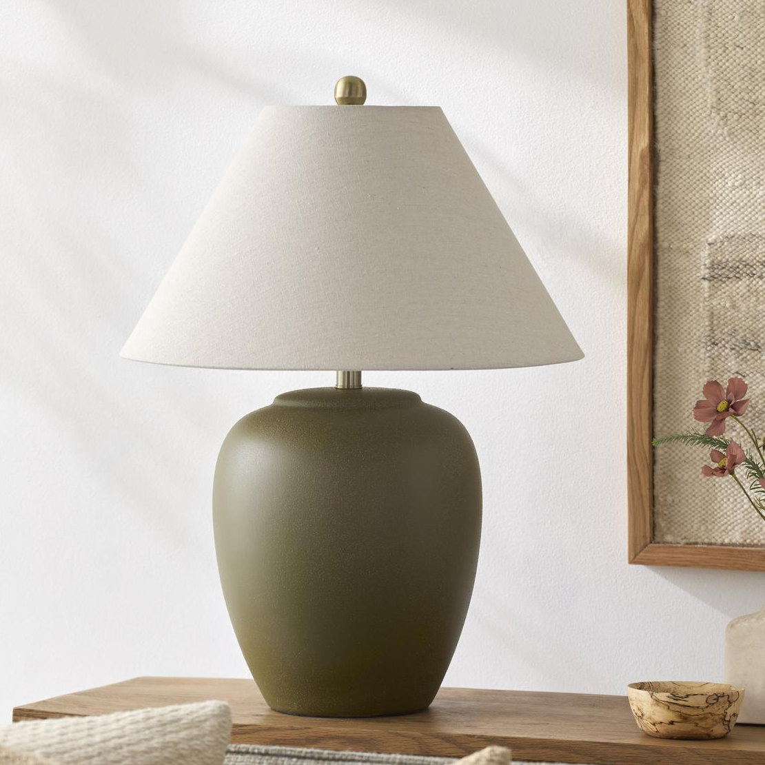 Eustacia Ceramic Table Lamp, Green