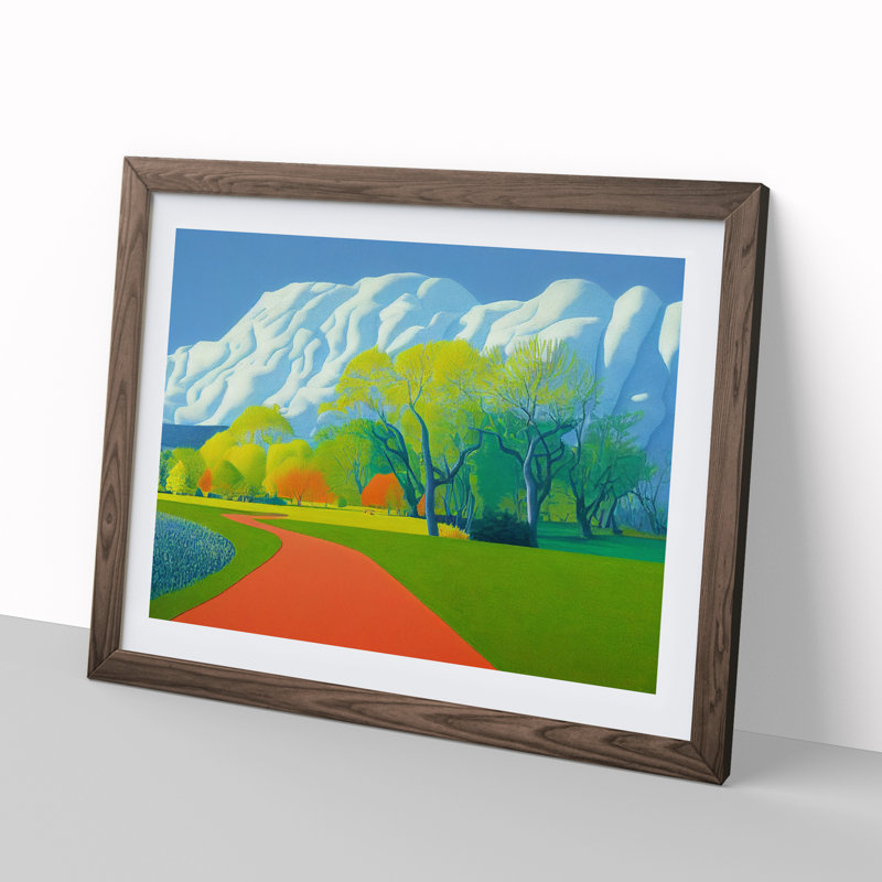 Spring Landscape Forest - Framed Print, Walnut, 34cm H x 46cm W x 2cm D