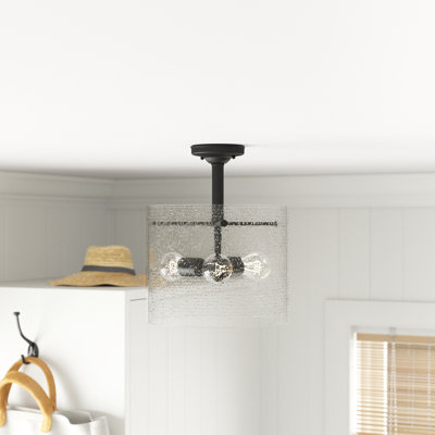Weccacoe Glass Semi Flush Mount