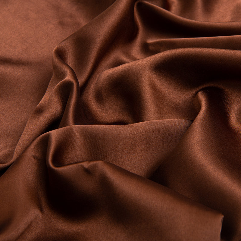  Satin Pillow Cases, Brown, Standard