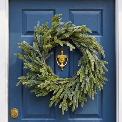 24" Real Touch Winter Mini Fir Wreath