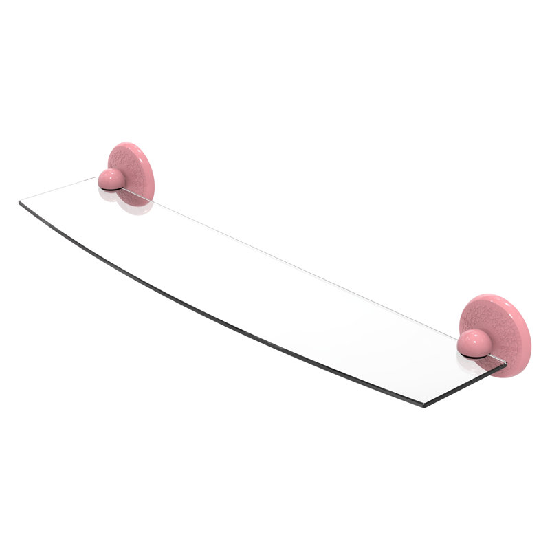 Tablette en verre Yae Carlo Collection MC, H 3 po x l 24 po x P 5 po, Rose