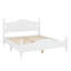 Structure de lit plateforme en bois, lit plateforme de style rétro avec support en lattes de bois