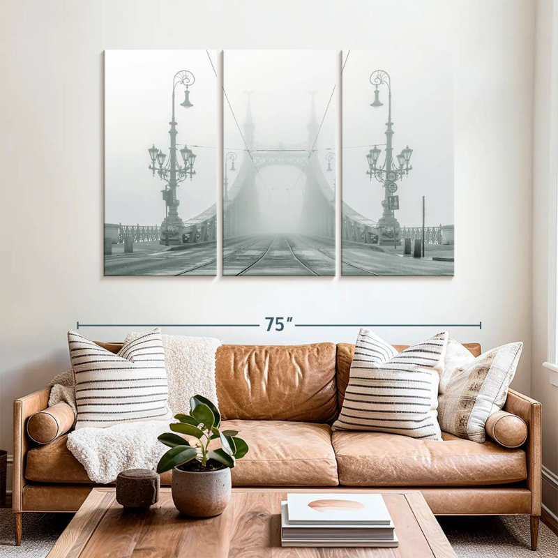 Lilie Foggy Liberty Bridge, 42" H x 65" W