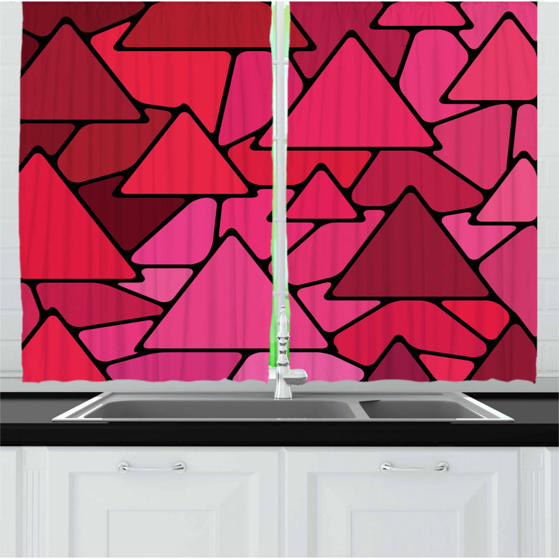 Geometric Tailored Kitchen Curtain