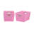 Fabric Storage Bins, Set of 2, Tapered KD Bins, PP Non-Woven Liner, Dual Grommet Handles, Folds for Compact Self-Storage, Attractive Chevron Print-91043311-91043308