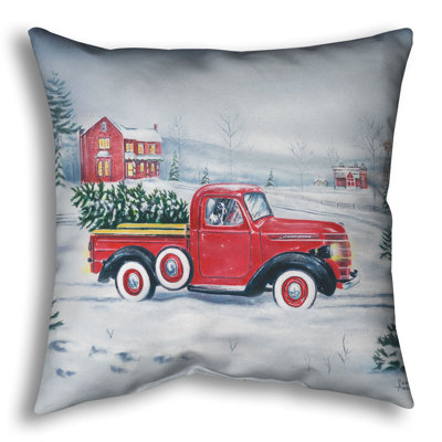 Throw Pillow, Country Christmas by Robert Andrea