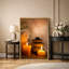 «Zen Stones Massage Spa with Warm Burning Candle», impression verticale sur toile, art mural-56324661-124834394