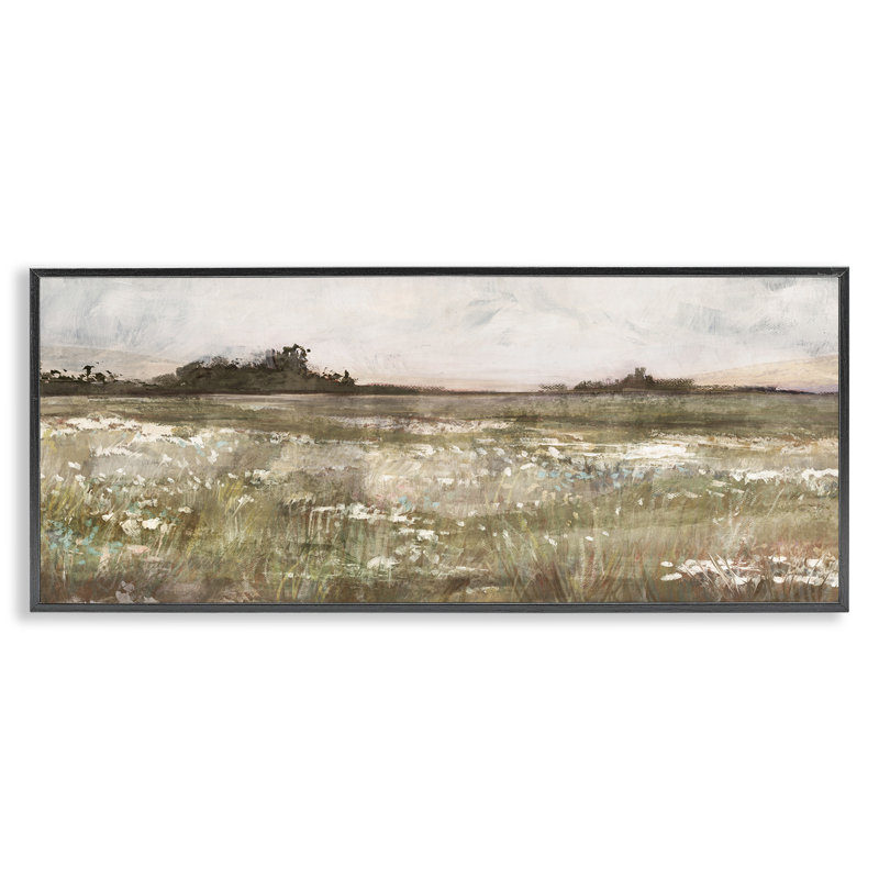 Stupell Industries, campagne champêtre, art giclée par Nina Blue, H 13 po x l 30 po x P 1,5 po, Giclée encadrée noir minuit