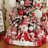 Fraser Hill Farm 7.5 ft. Alaskan Pine Flocked Artificial Prelit Christmas Tree with Dual Multicolor & Warm White LED Lights and Stand