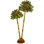 Arbre de Noël artificiel illuminé à double tronc 4,9 pi + 6,2 pi - Arbre de Noël tropical illuminé pour décoration intérieure et extérieure