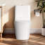Toilette moderne une pièce BCANHome avec siphon à double chasse, siège et couvercle à fermeture en douceur de 12 po, conception minimaliste peu encombrante