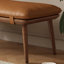Banc rembourré brun + bois massif-1064673046