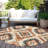 Machine Washable Indoor/Outdoor Xhevrie Terracotta Rug-2081119277