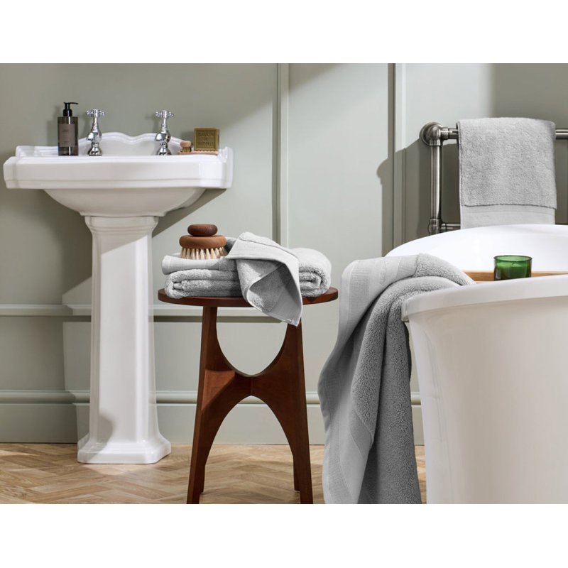 Signature 100% Cotton Hand Towel, Platinum