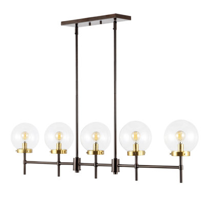 Luminaire suspendu en bronze huilé 5 lumières Renava