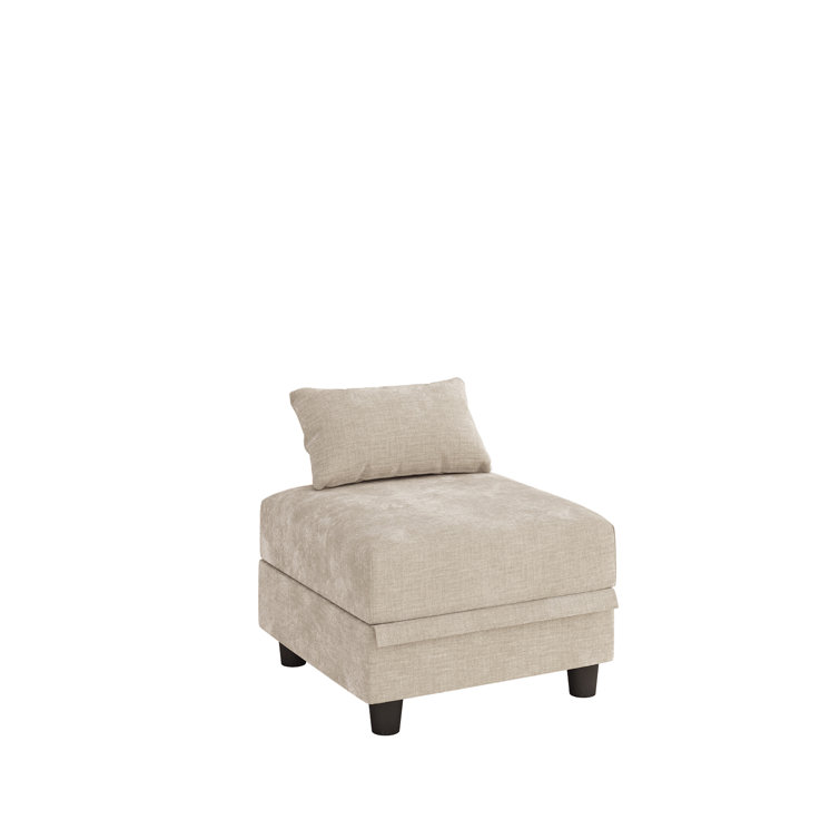 Repose-pieds carré avec rangement de 25,6 po de largeur