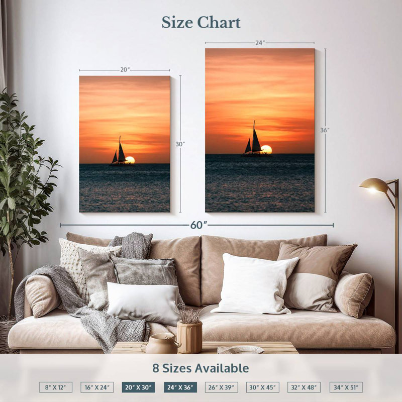 Mehar Palm Beach Aruba Sailboat, 36" H x 24" W