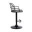 Tabouret de bar rotatif à hauteur ajustable avec accoudoirs et base en bois et métal Virgilina-681033542
