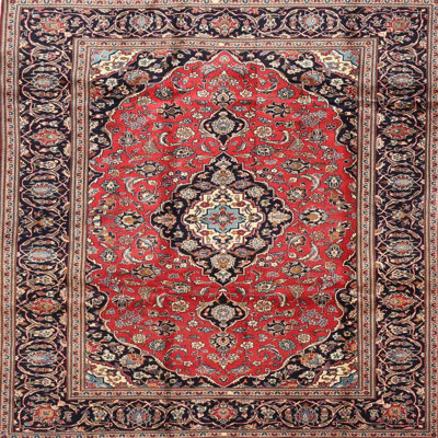 Tapis traditionnel rouge / noir Varda