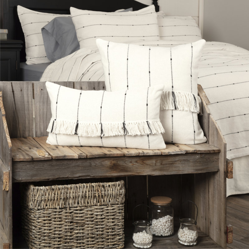 Farmcloth Stripe Pillow Cover 20Lx20W, Square 20"