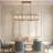 Fritsche 6 - Light Glass Dimmable Chandelier Crystal Chandelier for Dining Room