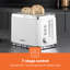GEEPAS Arcus 2 Slice Toaster | 7 Browning Levels Cancel Defrost Reheat | For Thin Small Bread Slice Removable Crumb Tray Cool Touch Housing High Lift Space-Saving Design | 2 Yr Warranty 930W-116984847