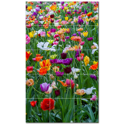 Spring Photo 12'' x 12'' Satin Ceramic Decorative Mural