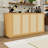 Sideboards with Rounded Corner, TV Stand with Multi-Functional Storage Cabinet-234891497