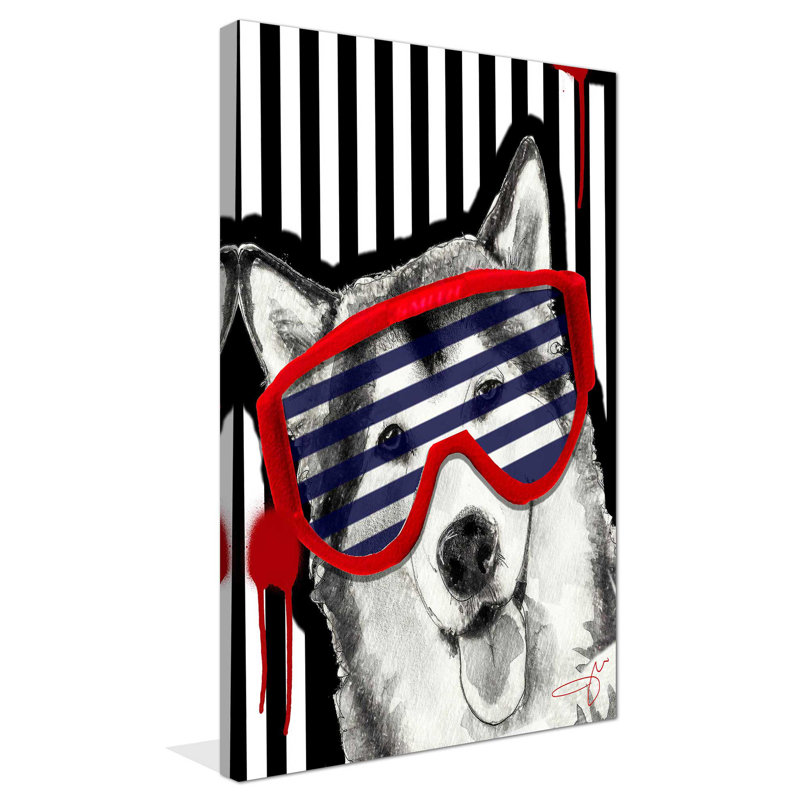 Husky (vertical) par By Jodi - impression, H 60 po x l 36 po x P 1,5 po, Toile tendue