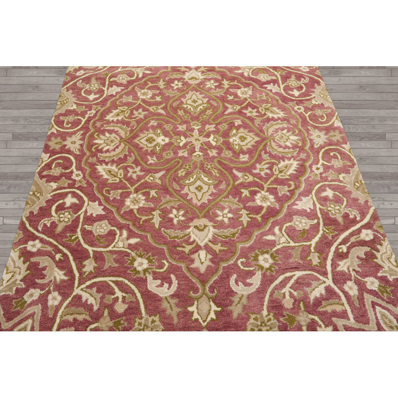Tapis oriental multicolore touffeté à la main, Rond 5 pi