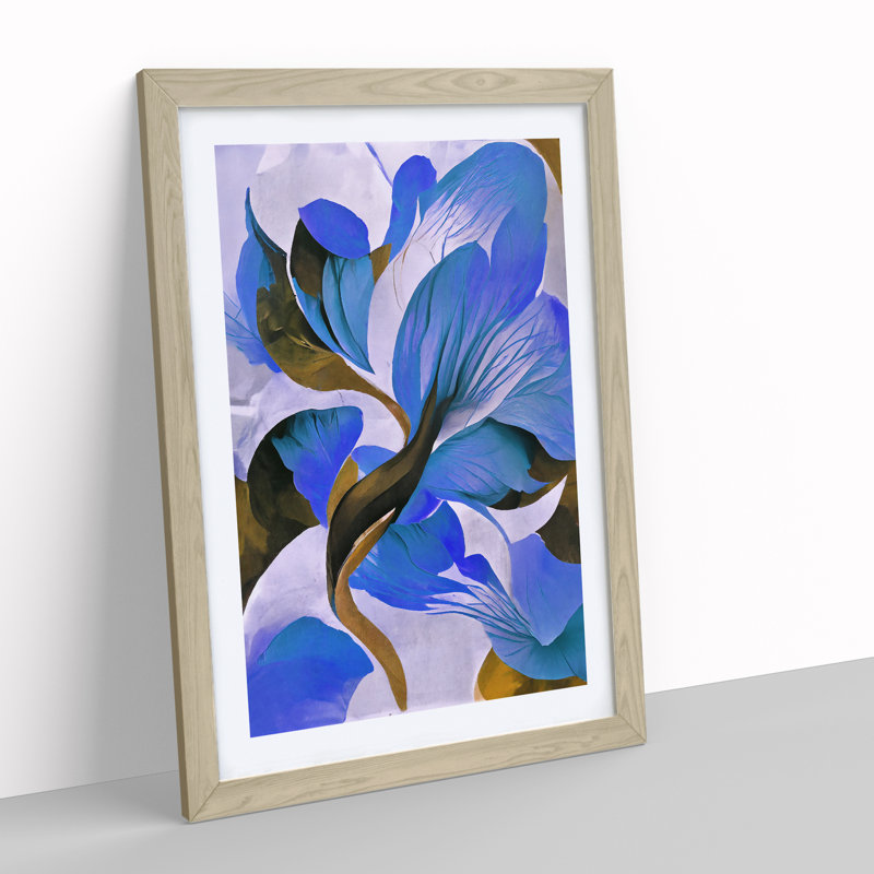 Flower - Framed Print, 64cm H x 46cm W x 2cm D, Oak