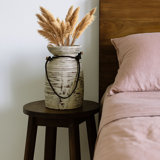 Fabdivine Carved Wooden Vase – Antique-Inspired Rustic Décor for Modern & Traditional Homes