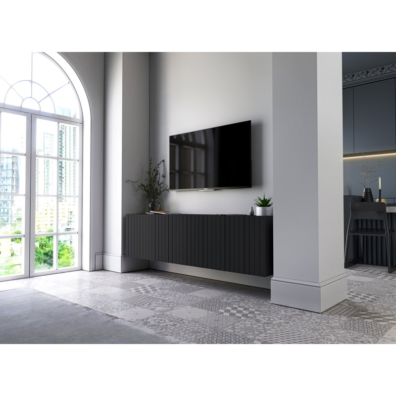 Jarika TV Stand for TVs up to 65", Black