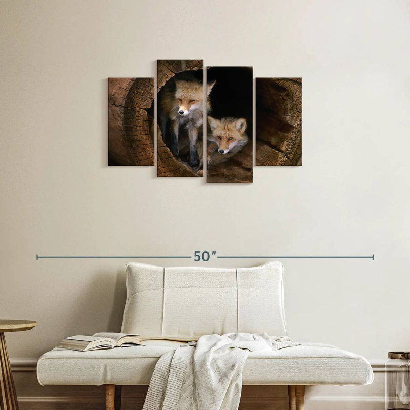 Brampt Kit Foxes, 22" H x 36" W