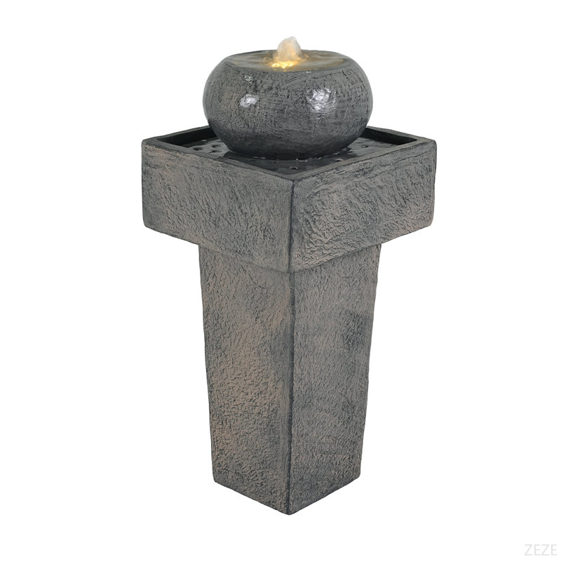 Fontaine en béton 25,59 "H Minimalist
