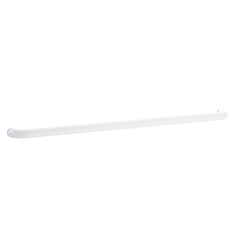 Astor Grab Bar Tube with Decorative Rings, Matte White, 39" W