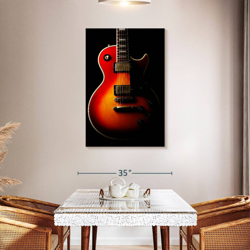 Abarca Retro Electric Guitar, 45" H x 30" W
