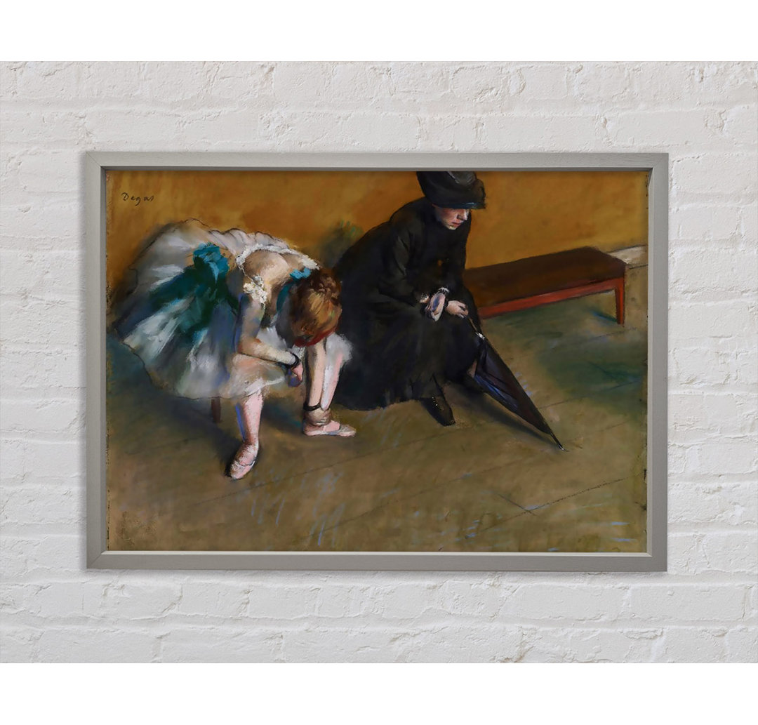 Waiting von Degas - Einzelner Bilderrahmen Kunstdrucke auf Leinwand