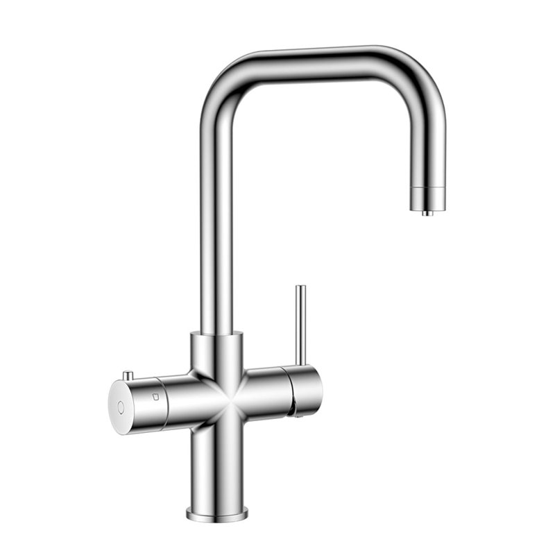 4-in-1 Instant Boiling and Filtered Water Tap - D Shape - 4 Litre Boiler, Polished Chrome