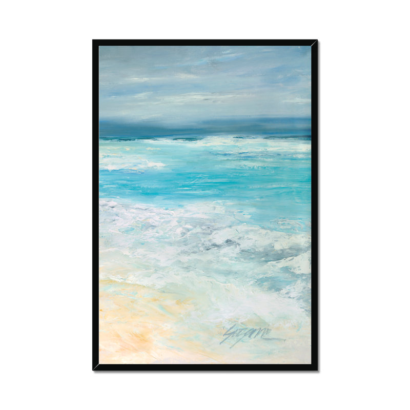 Storm At Sea II by Suzanne Wilkins - Painting, 95cm H x 65cm W, Black Framed Paper Print