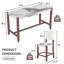 Ensemble de table de salle à manger 3 pièces à hauteur de comptoir pour 2 personnes, table de bar en faux marbre et 2 chaises rembourrées, ensemble de salle à manger moderne de style Mid-Century pour la salle à manger, cuisine de pub, petite place