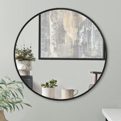 Miroir rond en métal