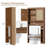 Over-the-Toilet Cabinet with Adjustable Shelves -Light Brown-984481387