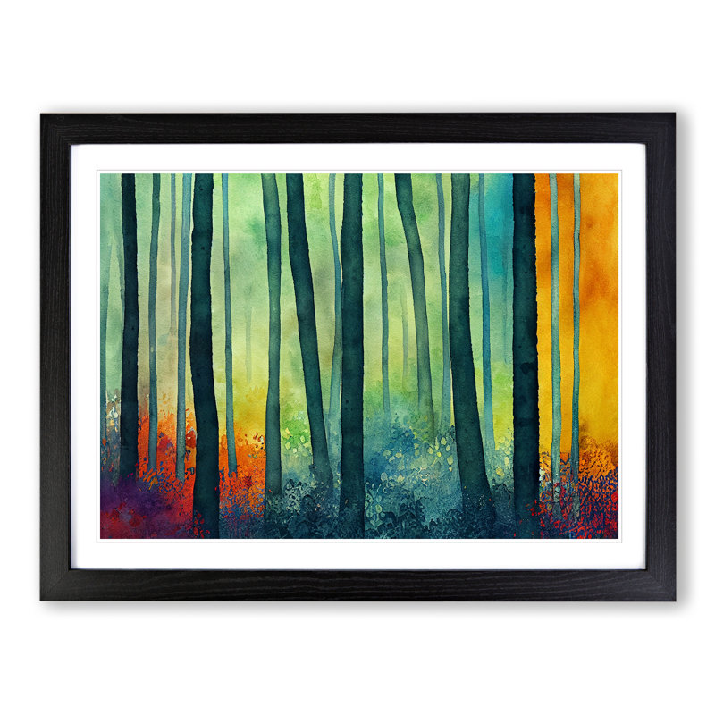 XH1022-9562X Vibrant Forest Vol.3 - Print, 46cm H x 64cm W, Black