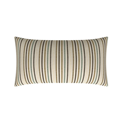 Striped Feather Reversible Throw Pillow