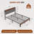 Modern Upholstered Bed Frame with Charging Station, Platform Bed with Upholstered Headboard, No Spring Box Needed-21771595